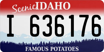 ID license plate I636176