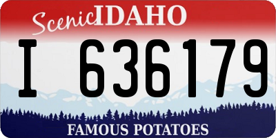 ID license plate I636179