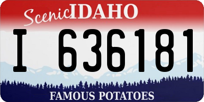 ID license plate I636181