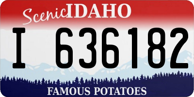 ID license plate I636182