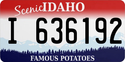 ID license plate I636192