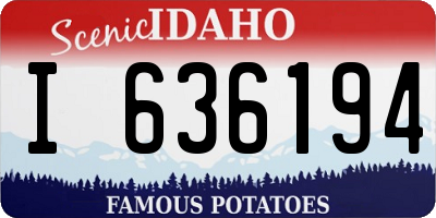 ID license plate I636194