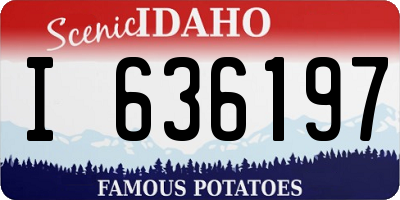 ID license plate I636197