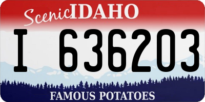 ID license plate I636203