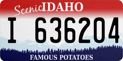 ID license plate I636204