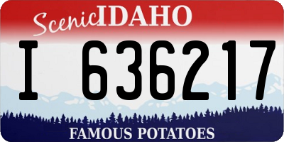 ID license plate I636217