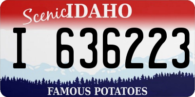 ID license plate I636223