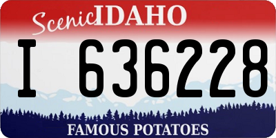 ID license plate I636228