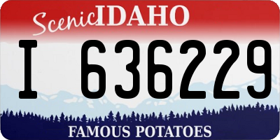 ID license plate I636229