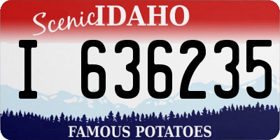 ID license plate I636235