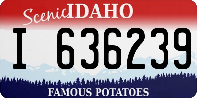 ID license plate I636239