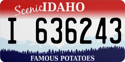ID license plate I636243