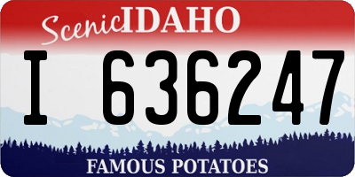 ID license plate I636247
