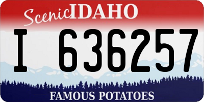ID license plate I636257