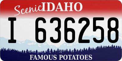 ID license plate I636258