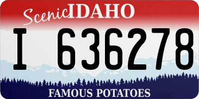 ID license plate I636278
