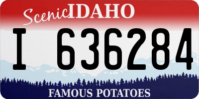 ID license plate I636284