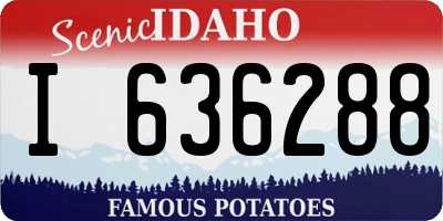 ID license plate I636288