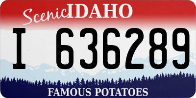 ID license plate I636289