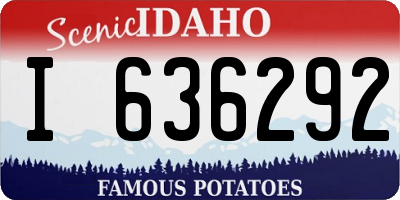 ID license plate I636292