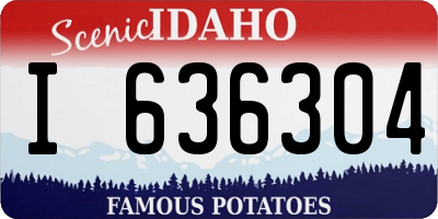 ID license plate I636304