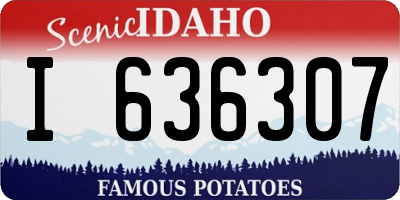 ID license plate I636307