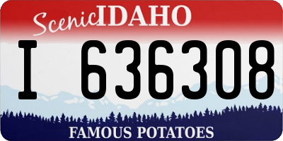 ID license plate I636308