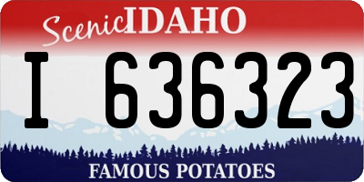 ID license plate I636323