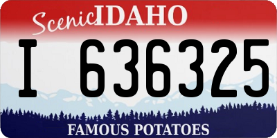 ID license plate I636325
