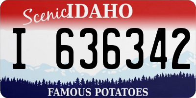 ID license plate I636342