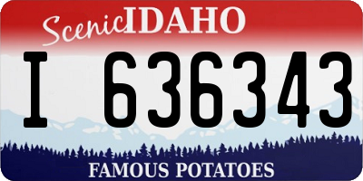 ID license plate I636343