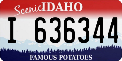 ID license plate I636344