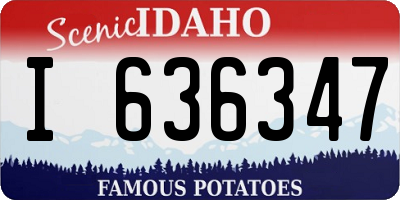 ID license plate I636347