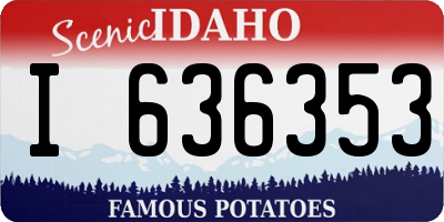 ID license plate I636353
