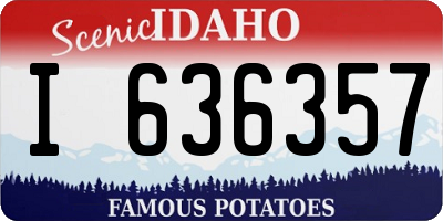 ID license plate I636357