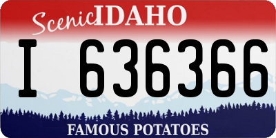 ID license plate I636366