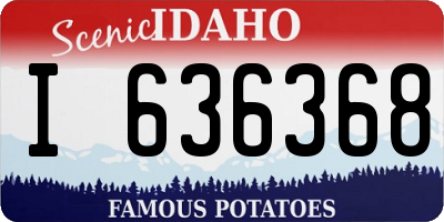 ID license plate I636368