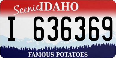 ID license plate I636369