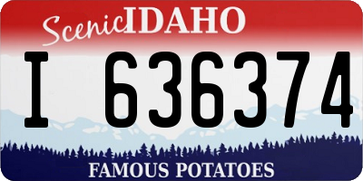 ID license plate I636374