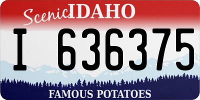 ID license plate I636375