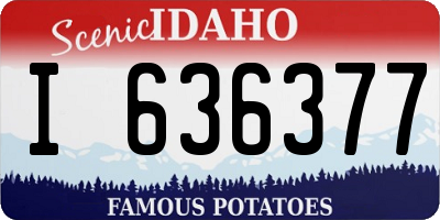 ID license plate I636377