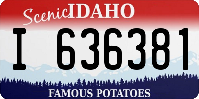 ID license plate I636381