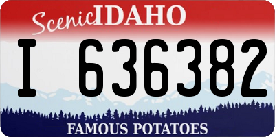 ID license plate I636382