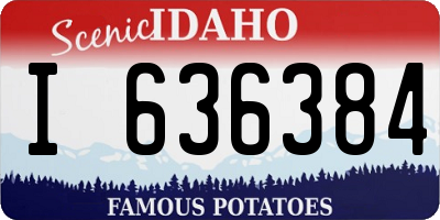 ID license plate I636384