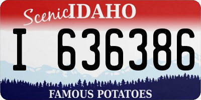 ID license plate I636386