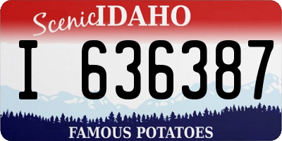 ID license plate I636387
