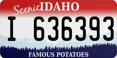 ID license plate I636393