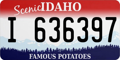ID license plate I636397