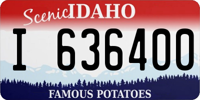 ID license plate I636400