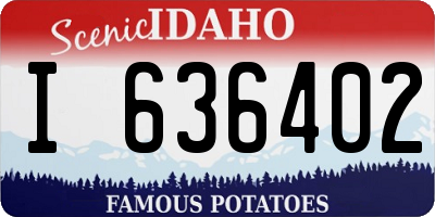 ID license plate I636402